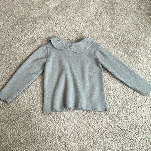 Zara Kids Peter Pan Collar Long Sleeve Knit